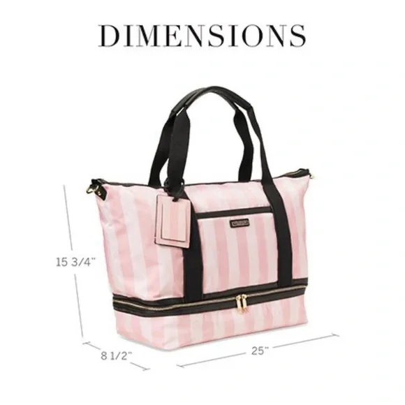 💐HOST PICK!💐NWT Victoria’s Secret Getaway Black Weekender Bag - Picture 10 of 10